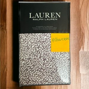 Lauren Ralph Lauren Spencer Leaf Sateen King Two Pillowcases 100% Cotton $29